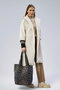 Zoozie Bags Bolso Tote de Lona Crema y Leopardo